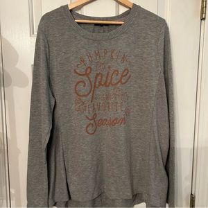 Modern Canvas Pumpkin Spice is My Favorite Season Fall‎ gray shirt Size XXL